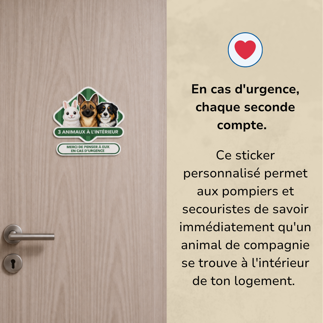 Le sticker qui peut sauver nos animaux