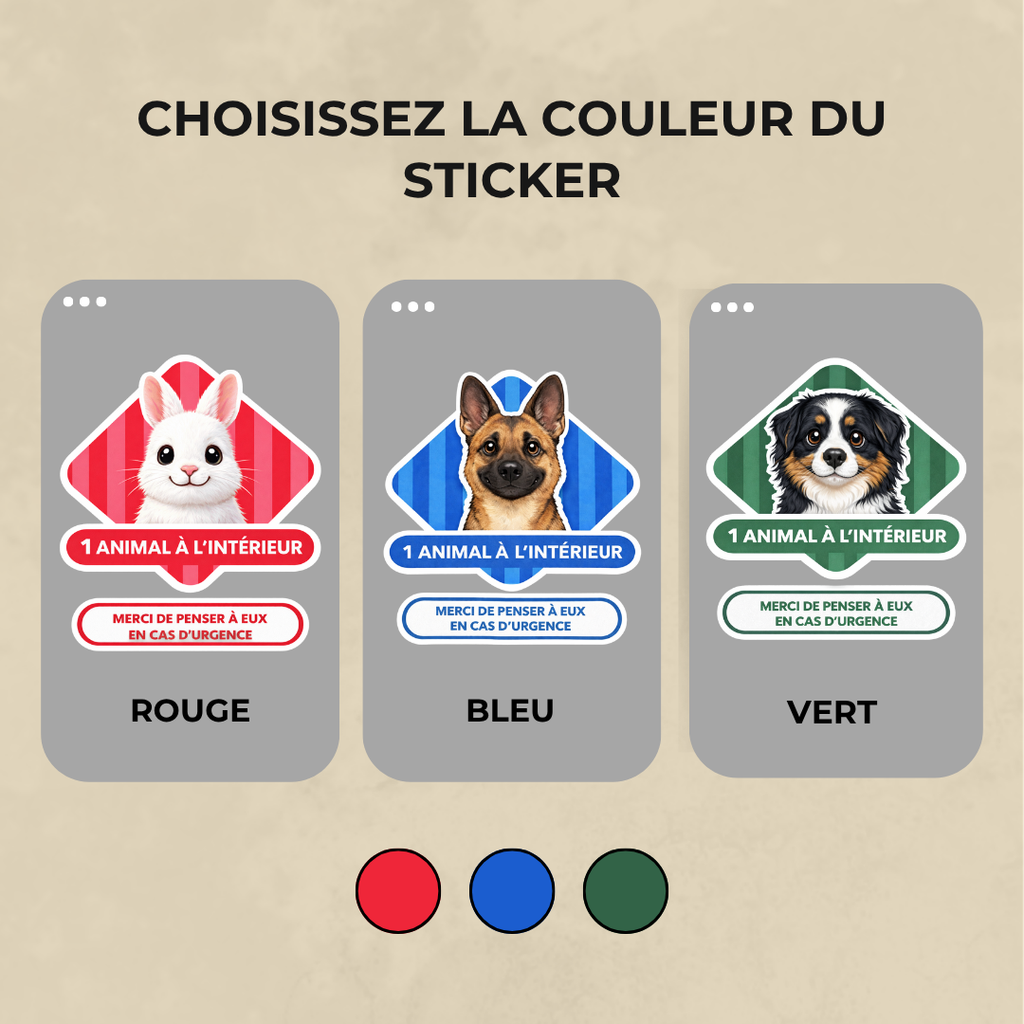 Le sticker qui peut sauver nos animaux